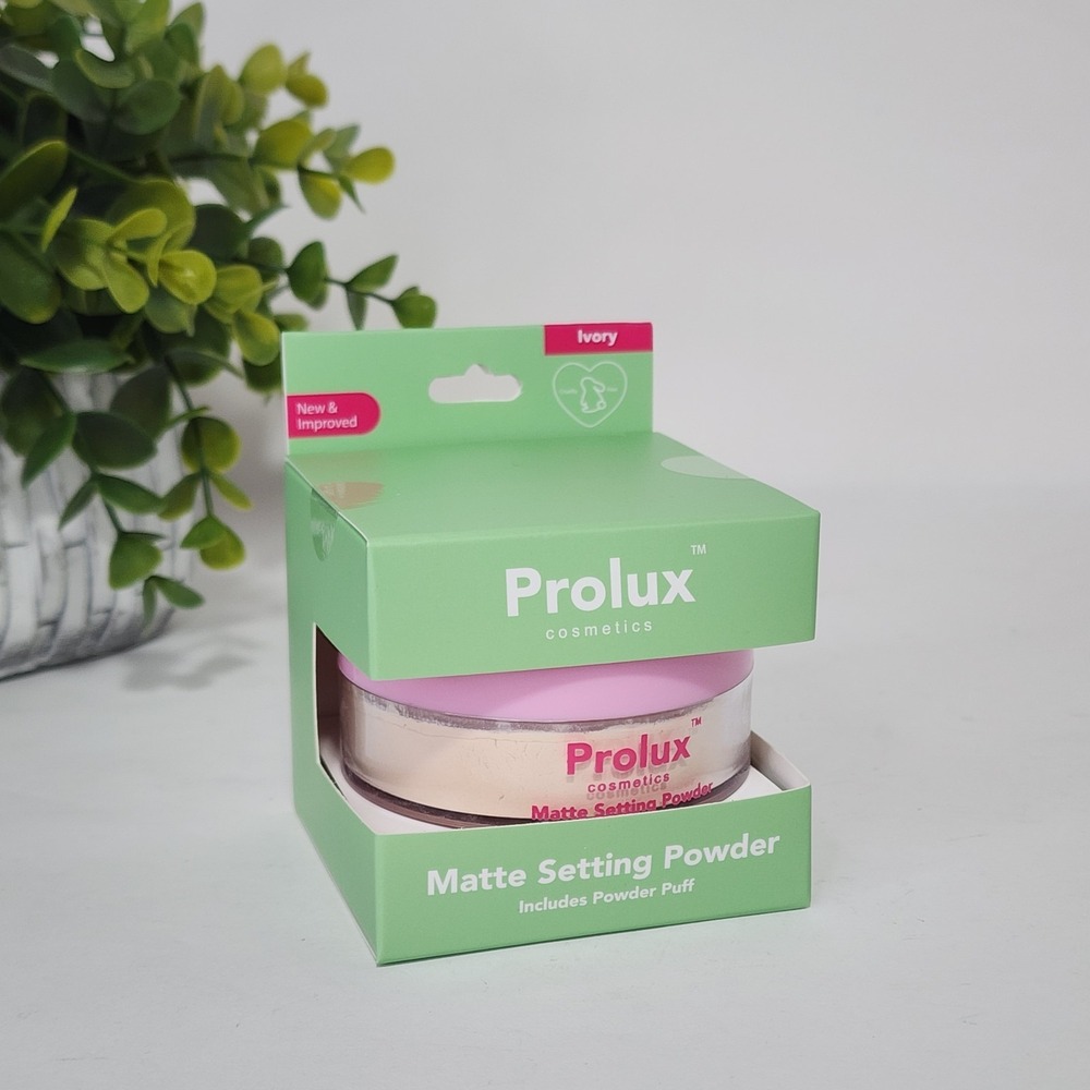 Prolux Cosmetics Matte Setting Powder Ivory with Powder Puff 0.35oz FPT00072 NEW